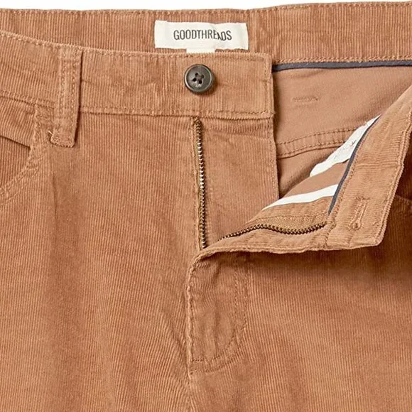 GOODTHREADS Straight-Fit 5-Pocket Comfort Stretch Corduroy Pants  NEW WITH TAGS! - Picture 6 of 7